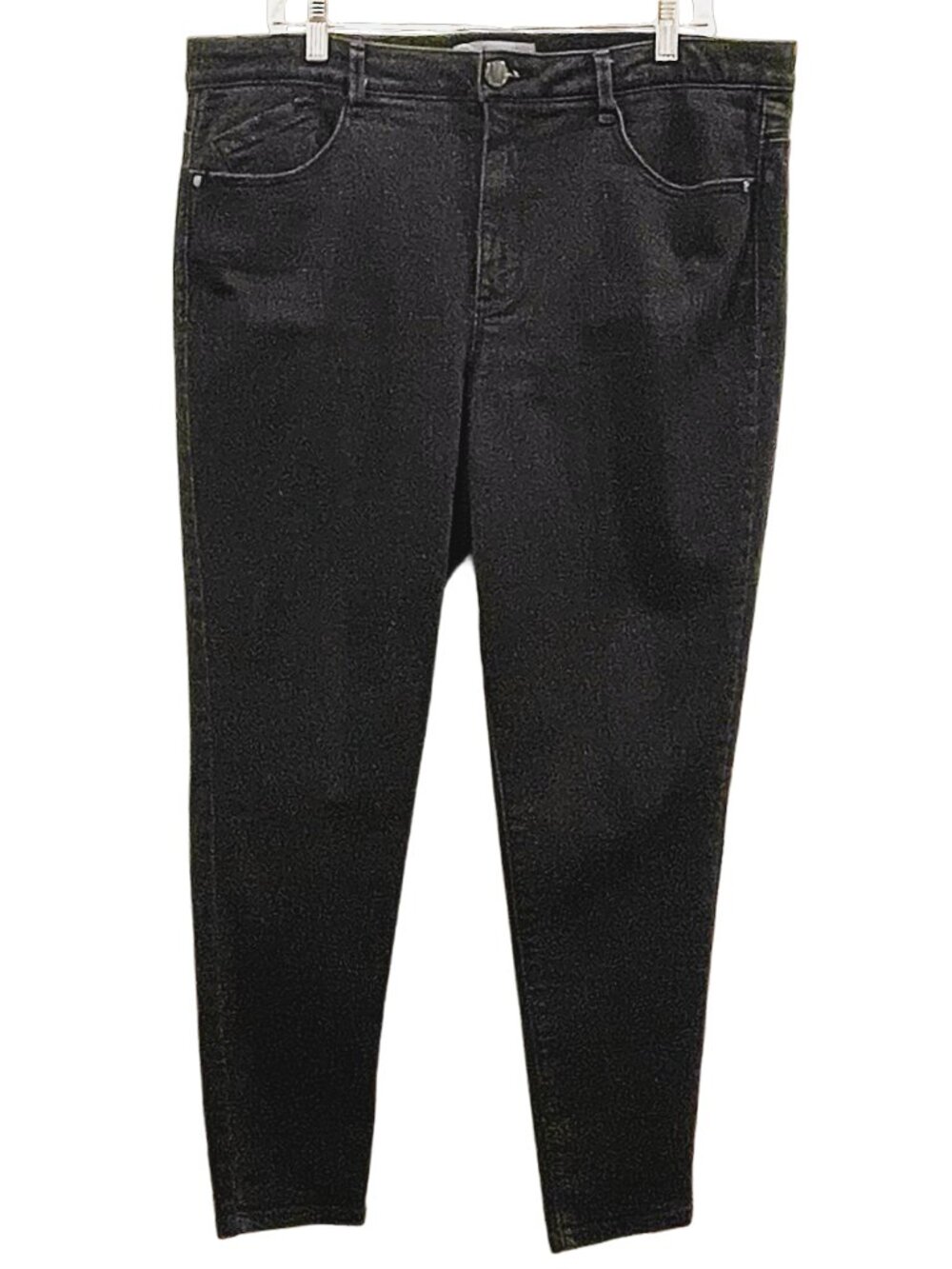 Wit & Wisdom Ab-solution High Waist Metallic Black Skinny Ankle Jeans 16